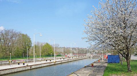 Schleusenkammer der Schleuse Pleidelsheim